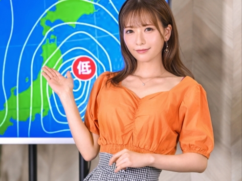 【お天気お姉さんの恥辱】超カワイイお天気キャスターが生放送中にセクハラ攻撃!カメラの前で肉棒に悶え、淫らな姿をお茶の間に配信!?